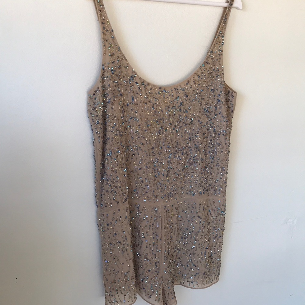 Zara Slouchy Sequin romper - small